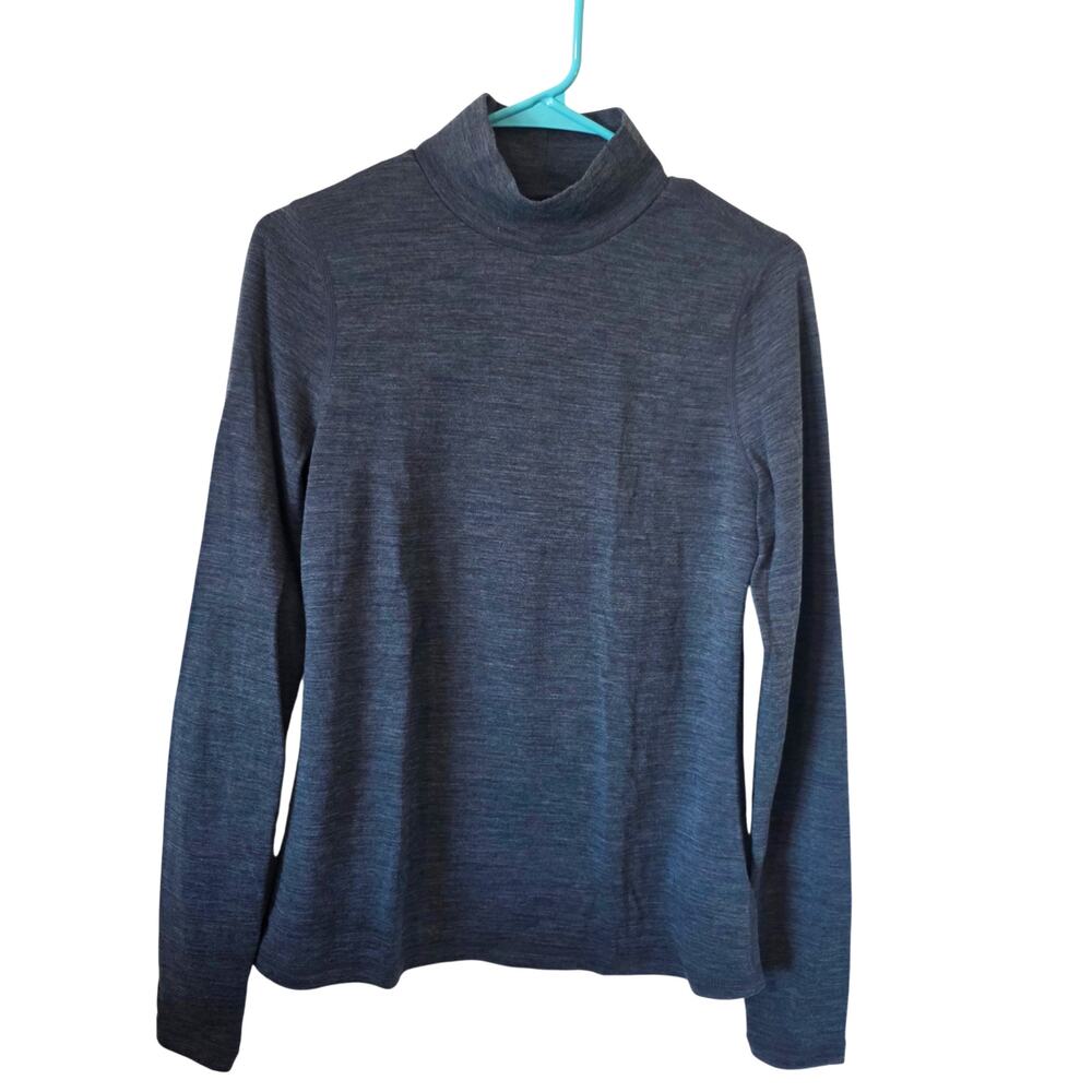 Wicked Wool Womens Size Medium Merino Wool Blend Turtleneck Slate Blue